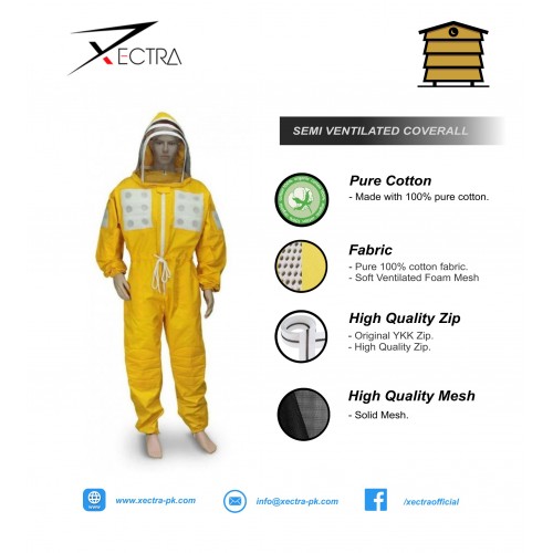 Beekeeper Suit Semi Ventilated Fencing Veil Yellow